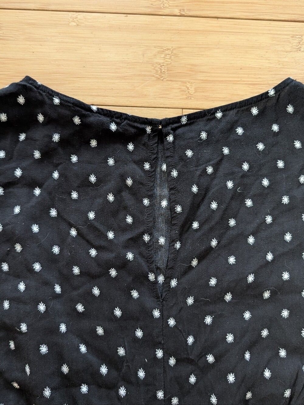 & Other Stories Black Starburst Dolman Sleeve Mini Dress - Picture 4 of 10